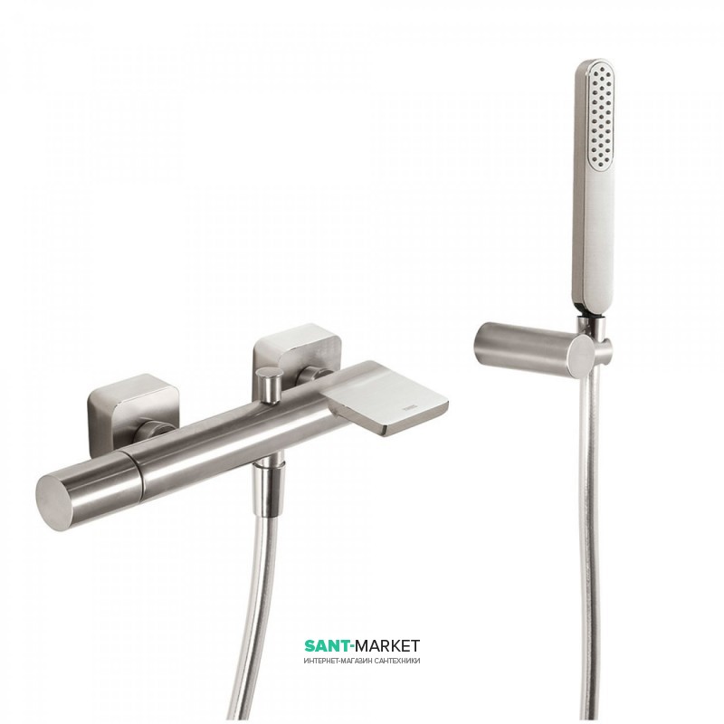 Смеситель для ванной Tres Loft colors с ручным душем сталь 20017001AC