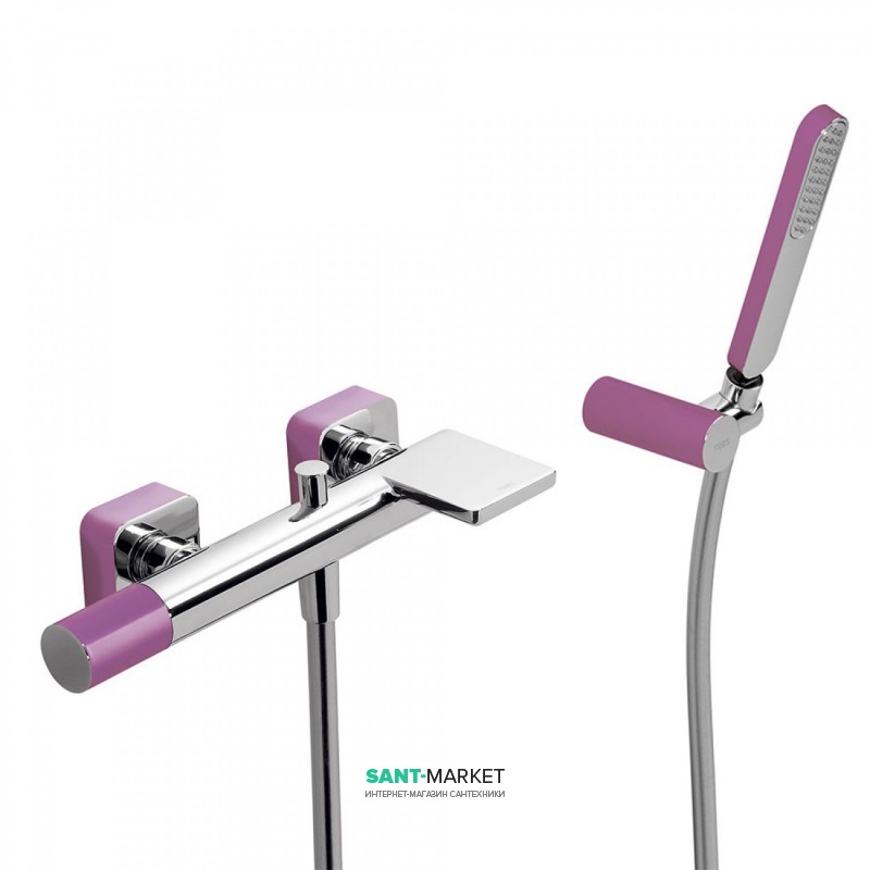 Смеситель для ванной Tres Loft colors с ручным душем фиолетовый/хром 20017001VI