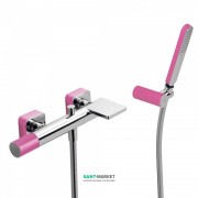 Змішувач для ванни Tres Loft colors з ручним душем фуксія/хром 20017001FU