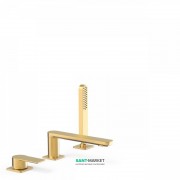 Змішувач на борт ванни Tres Loft colors з ручним душем матове золото 20016203OM