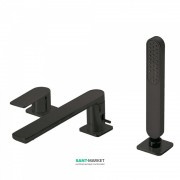 Смеситель на борт ванны Tres Loft colors с ручным душем черный матовый 20016201NM