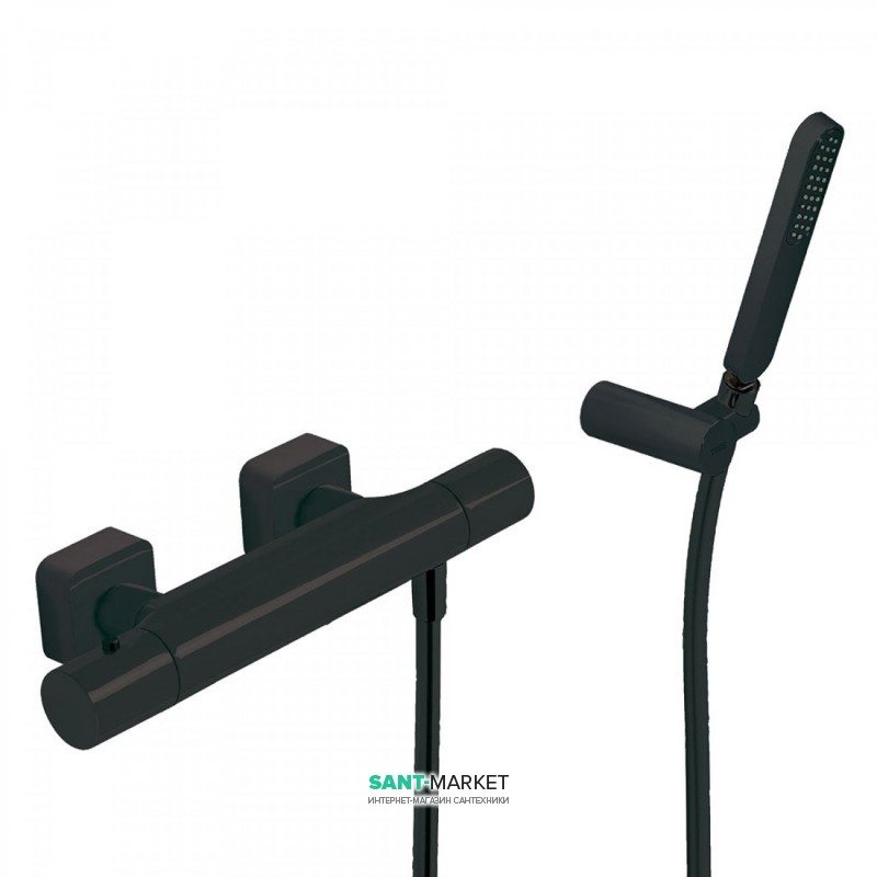 Термостат для душу Tres Loft colors з ручним душем чорний матовий 20016409NM