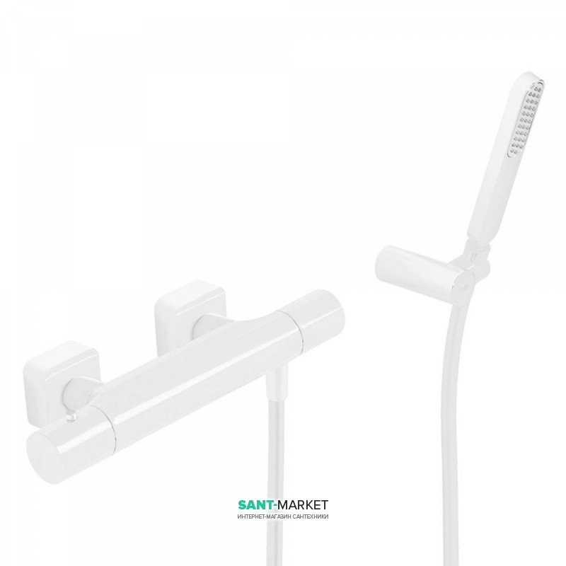 Термостат для душу Tres Loft colors з ручним душем білий матовий 20016409BM