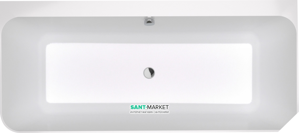 Ванна з штучного каменю PoolSpa Adapto 180x80 см пристінна з сифоном білий глянсовий PWKBW10ZPSC0000