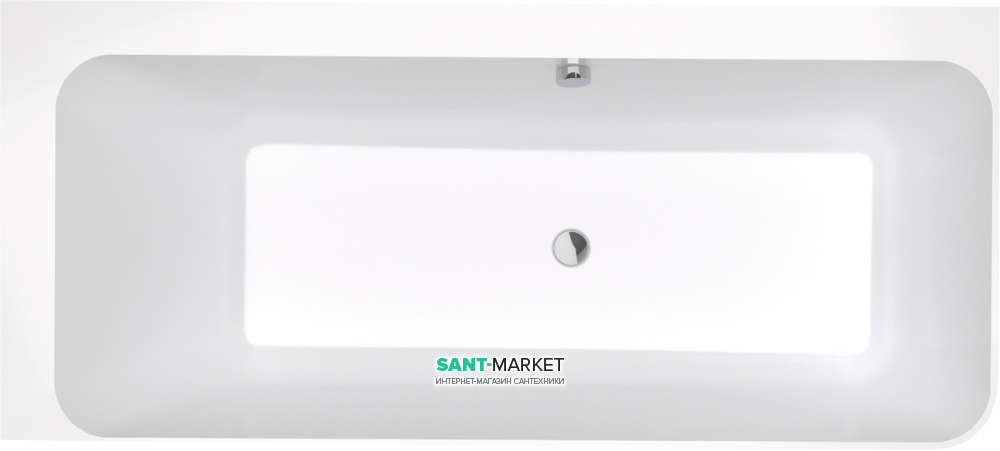 Ванна из искусственного камня PoolSpa Adapto 180x80 см асимметричная L левая с ножками и сифоном белый глянцевый PWKCL10ZPSC0000