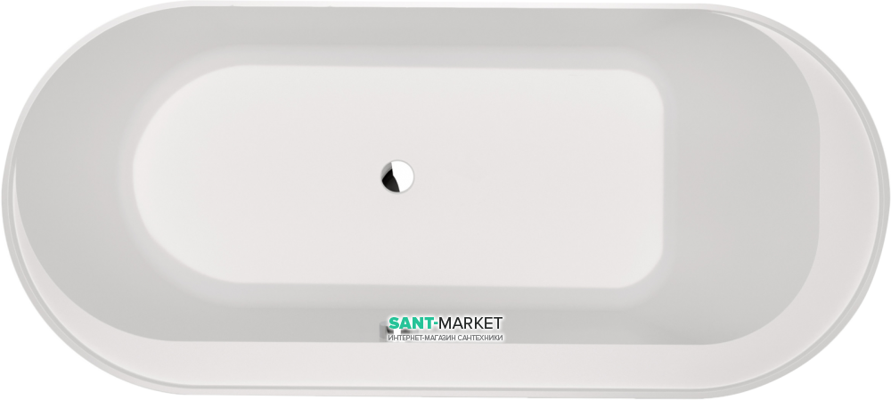 Ванна з штучного каменю PoolSpa Pia 184x82 см окремо стояча з сифоном білий PWKFS10PPSC0000