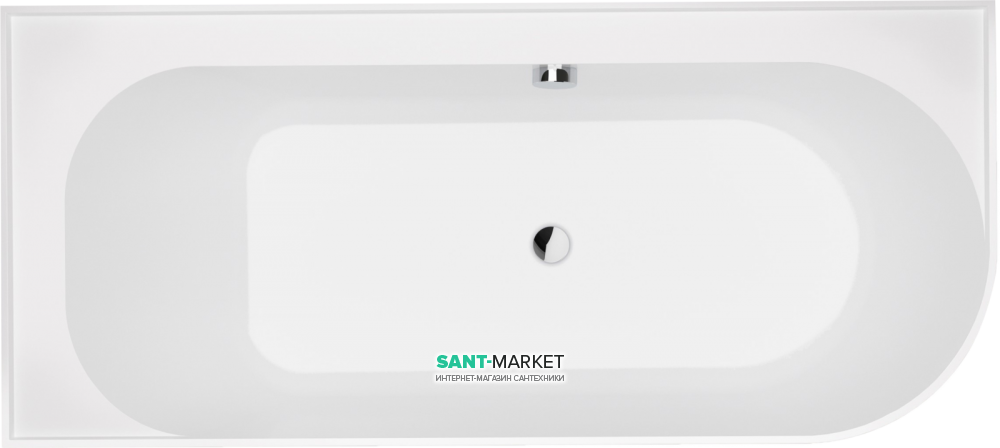 Ванна з штучного каменю PoolSpa Pia 180x80 см асимметрична L ліва з ніжками та сифоном білий PWKCL10PPSC0000