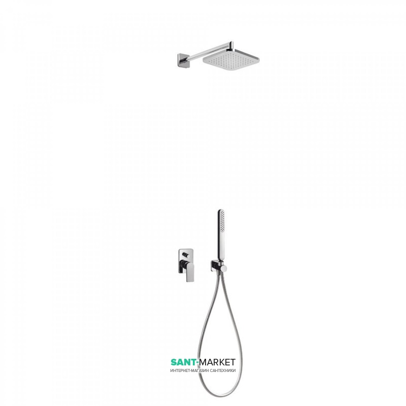 Душевая система скрытого монтажа Tres Loft colors черный/хром 20018002NE