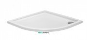 Душовий піддон чверть кола PoolSpa Milano Flat 90х90 см Round R55 з сифоном акрил білий PBPFJ10B0C00000