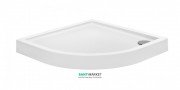 Душовий піддон чверть кола PoolSpa Milano Modern 90х90 см Round R55 з ніжками та сифоном акрил білий PBPMJ10BNC00000