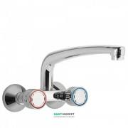 Смеситель для кухни Tres Ese-23 двухвентильный настенный расстояние от стены 276 мм хром 123217