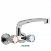 Смеситель для кухни Tres Ese-23 двухвентильный настенный расстояние от стены 276 мм хром 123217