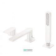 Смеситель на борт ванны Tres Loft colors с ручным душем белый матовый 20016203BM