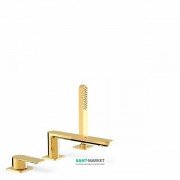 Змішувач на борт ванни Tres Loft colors з ручним душем золото 20016203OR