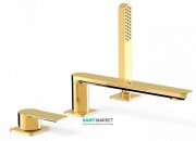 Смеситель на борт ванны Tres Loft colors с ручным душем золото 20016201OR