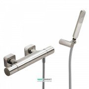 Термостат для душа Tres Loft colors с ручным душем сталь 20016409AC