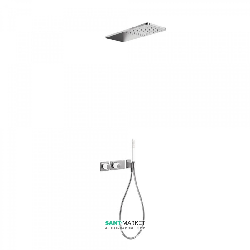 Душова система прихованого монтажу Tres Block System colors термостатична білий/хром 20735202BL