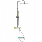 Душевая стойка Tres Loft colors с термостатом зеленый/хром 20019501VE