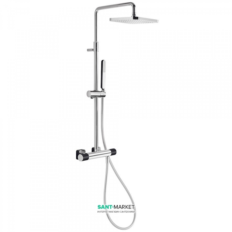 Душова стійка Tres Loft colors з термостатом чорний/хром 20019501NE