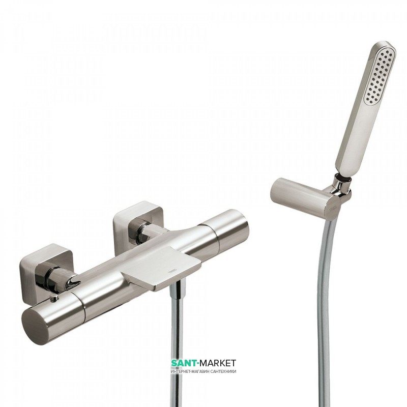 Термостат для ванной Tres Loft colors с ручным душем сталь 20017409AC