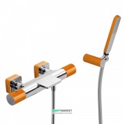 Термостат для ванной Tres Loft colors с ручным душем оранжевый/хром 20017409NA