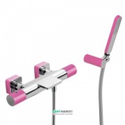 Термостат для ванной Tres Loft colors с ручным душем фуксия/хром 20017409FU