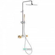 Душевая стойка Tres Loft colors с термостатом оранжевый/хром 20019501NA