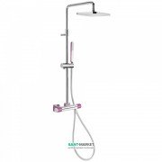 Душова стійка Tres Loft colors з термостатом фіолетовий/хром 20019501VI