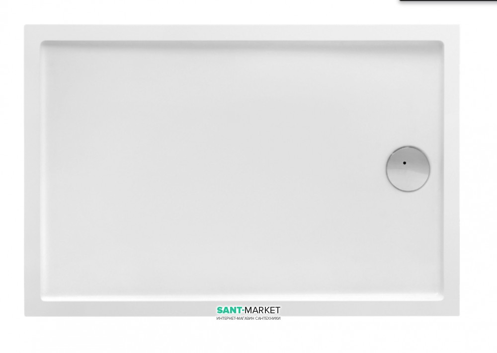 Душовий піддон прямокутний PoolSpa Galia Modern 100х90 см з ніжками та сифоном акрил білий PBKM610BNC00000