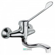 Смеситель для раковины Tres Monotres настенный с медицинским рычагом хром 17231811