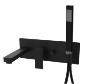 Смеситель для ванной Paffoni Elle с ручным душем черный матовый EL 001 NO