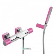 Термостат для ванной Tres Loft colors с ручным душем фуксия/хром 20017409FU