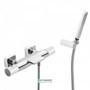 Термостат для ванной Tres Loft colors с ручным душем белый/хром 20017409BL