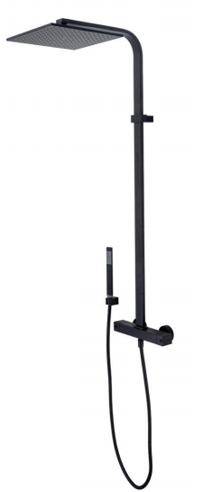 Душевая стойка Paffoni Elle с термостатом черный матовый ZCOL 664 NO