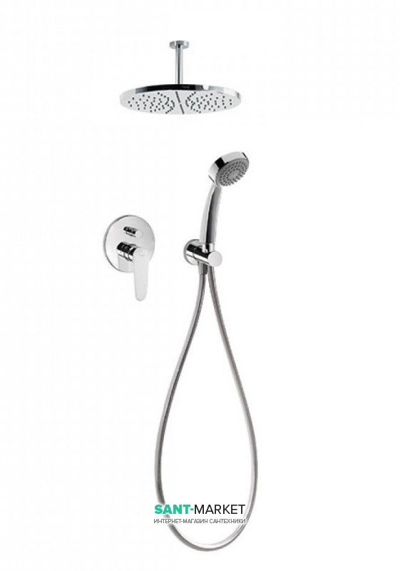 Душевая система скрытого монтажа Tres Flat-tres с однорычажным смесителем хром 20418080
