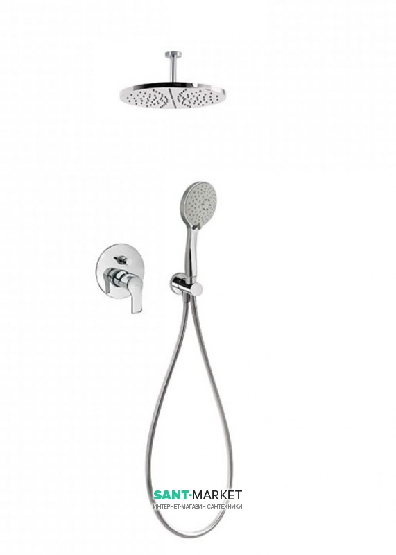 Душевая система скрытого монтажа Tres K-tres с однорычажным смесителем хром 06918080