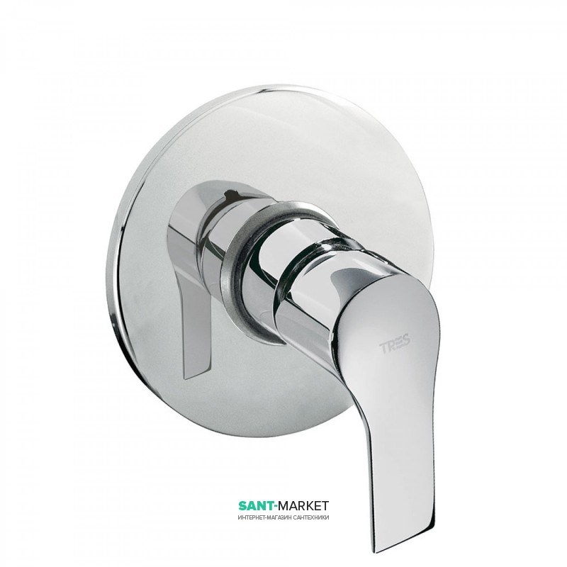 Змішувач для душу прихованого монтажу Tres K-tres одноважільний хром 06917712