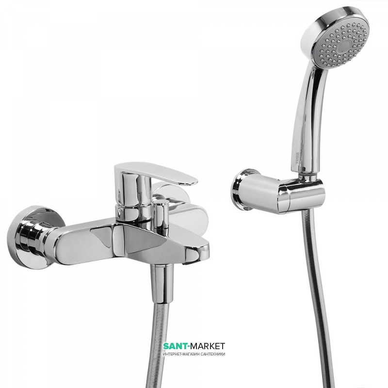 Змішувач для ванної Tres Flat-tres з ручним душем хром 20417001