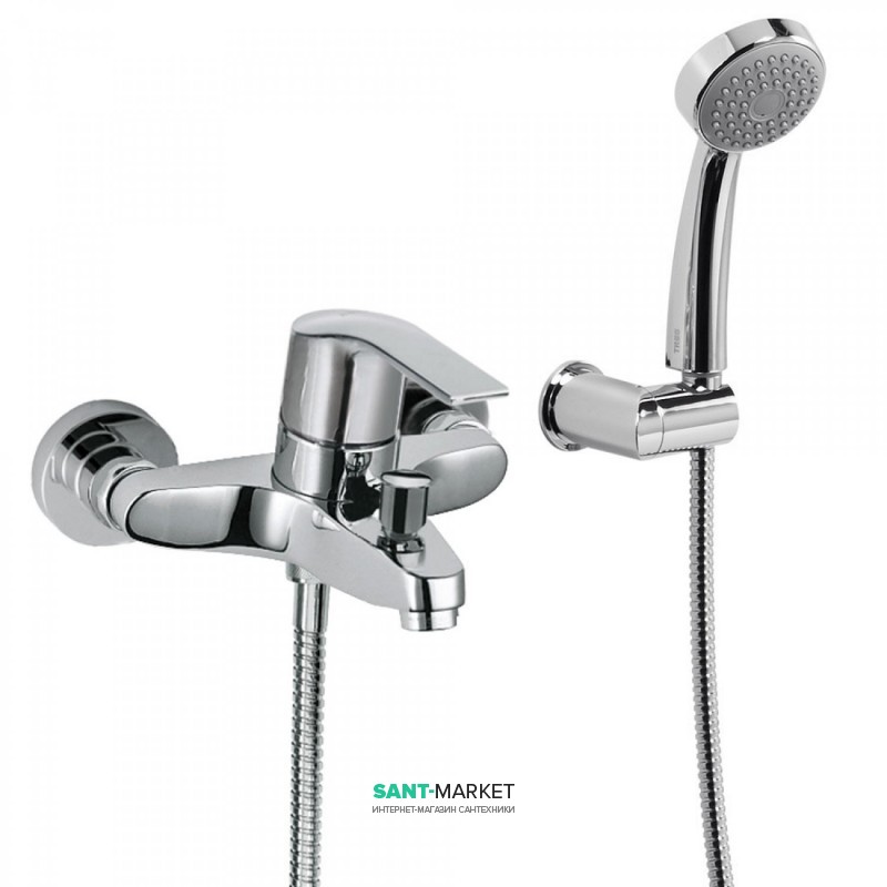 Смеситель для ванной Tres K-Tres однорычажный с ручным душем хром 06917002
