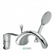 Смеситель для ванной Tres K-Tres однорычажный с ручным душем монтаж на борт ванны хром 169145