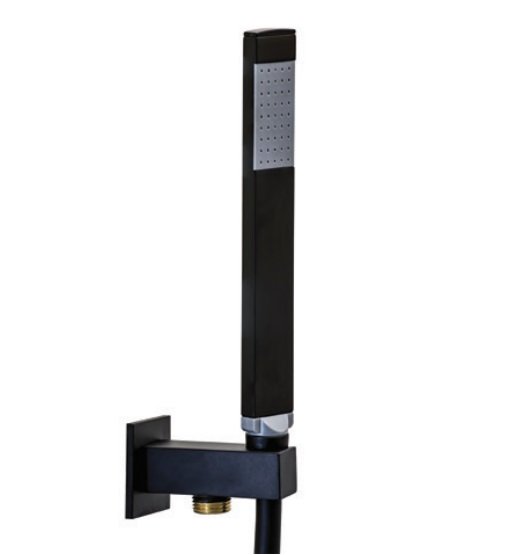 Душевой набор Paffoni Elle с держателем и шлангом черный матовый ZDUP 095 NO