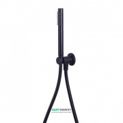 Душевой набор Paffoni Light с держателем и шлангом черный матовый ZDUP 094 NO