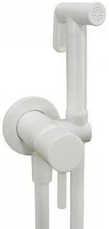 Гигиенический душ Paffoni Tweet Round Mix со смесителем и шлангом белый матовый ZDUP 110 BO