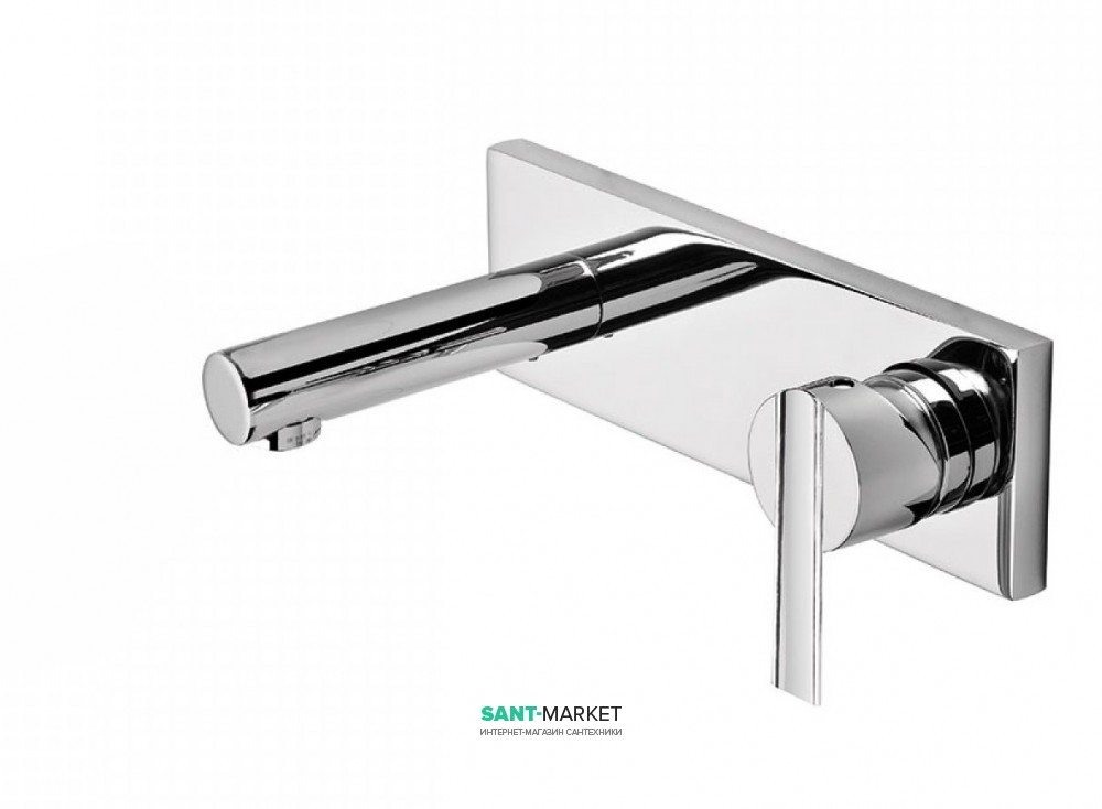 Смеситель для раковины Tres Lex-tres однорычажный настенный излив 160 мм хром 08120001