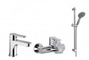 Набор смесителей ванны Paffoni Blu Kitblu с душевым гарнитуром хром KITBLU
