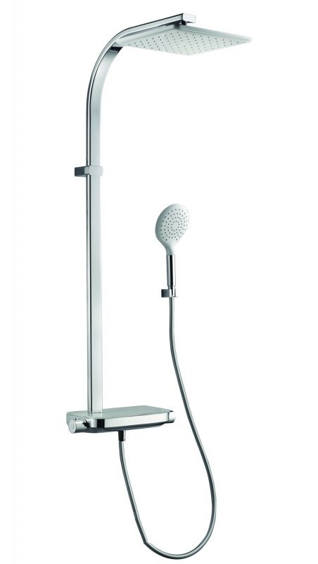 Душевая стойка с термостатом Paffoni Moby хром/белый ZCOL 667 CR AG