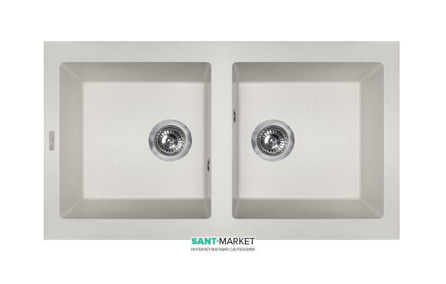 Мийка для кухні Miraggio Westeros 87x50x20 врізна з отвором переливу матовий Jasmine 0000066