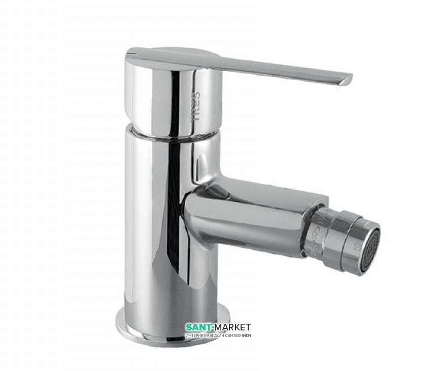 Змішувач для біде Tres Lex-tres одноважільний з донним клапаном хром 186120