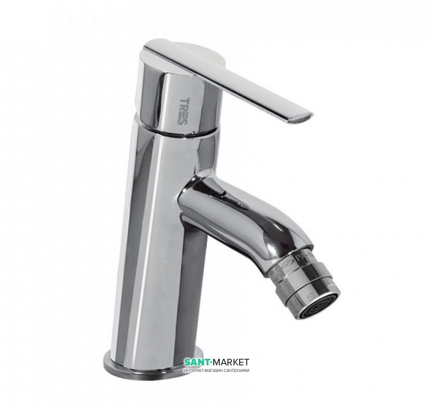 Змішувач для біде Tres Lex-tres одноважільний з донним клапаном хром 186920