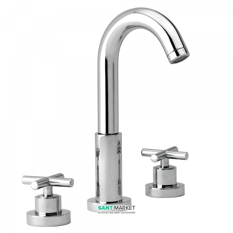 Змішувач для раковини Tres Bimax-Tres двухвентильний хром 168105